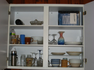 kitchen cupboard after